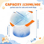 Tioncy 2 Pcs Raised Tilted Ceramic Cat Food Bowl Fish Shape Cute Elevated Slanted Shallow Angled Cat Dish Non Slip Feeder Bowl for Anti-Vomiting and Fatigue (Blue,Orange)