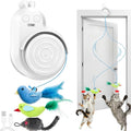 Interactive Cat Toys for Indoor Cats: Automatic Electric Flying Bird Feather & Mouse Wand, Rechargeable Electric Hanging Play Chase Exercise Moving Enrichment Toy for Bored Kittens and Adult Cats | CATPICK Rechargeable Door Frame Hanging Play Chase Exe...