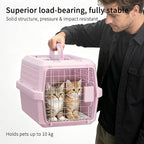 RIZZARI Pet Carrier for Small Dogs & Cats, Airline Approved Travel Carrier | Airline Approved Size,Durable Metal Door,Top Carry Handle,Ventilated Design,Includes Feeding Bowl