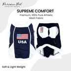 Parisian Pet USA Dog Jersey - Breathable Mesh Puppy Football Jersey - Lightweight Stretch Sporty Dog Clothes - Summer Shirts for Large Dogs - Soccer Jersey for Dogs - Sportswear Pet Clothes