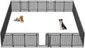 32 Inch Dog Playpen Outdoor, 28 Panels Puppy Playpen Heavy Duty Dog Play Pen Indoors, Rust Resistant Dog Pen for Large/Medium/Small Dogs, Dog Fence for RV Camping