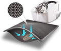 Bulkniu Cat Litter Mat, 15"x24", Waterproof, Durable & Easy to Clean, Grey | Urine-Proof, Non-Slip, Premium Durable EVA, Soft on Paws, Double-Layer Honeycomb Traps Litter, Odor-Free & Safe