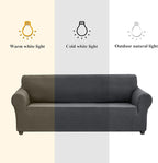 Joccun Stretch Loveseat Couch Cover Slipcover, 1-Piece Sofa Cover for 2 Cushion Couch Spandex Jacquard Washable Furniture Protector Cover for Living Room,Kids,Pets（Loveseat,Charcoal）