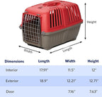 Spree by MidWest 19-Inch Travel Carrier, Red, Fits Pets up to 10 lbs
