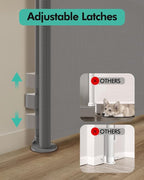 Retractable Baby Gates, Mesh Dog Gate for Doorways, 33.6" Tall, Expands to 71" Wide,Pet Safety Essential Fit for Baseboards, Wide Toddlers Gates for Hallways, Indoor & Outdoor,Gray