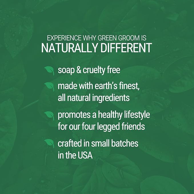 Green Groom Argan Oil Dog Shampoo for Dry Itchy Skin Relief, 1 Gallon 32:1 | Concentrate Makes 32 Gallons; Professional Groomer Grade, Restores Shine, Moisturizing Pet Grooming Wash, USA Made, Natural
