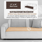Velvet Washable Dog Couch Cover, Non-Slip Waterproof Pet Sofa Protector for Cushion Sectional, L-Shaped Sofa & Loveseat, Machine Washable(1PC/27.6"x90",Khaki)