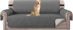 H.VERSAILTEX Sofa Protector for Dogs/Cats/Pets Sofa Slipcover Quilted Furniture Protector with Non Slip Elastic Strap Water Resistant Sofa Covers Seat Width: 66" (Sofa, Charcoal Grey)