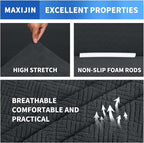 MAXIJIN Couch Covers for 3 Cushion Couch Sofa (71"-91"), 1-Piece Stretch Sofa Cover Slipcover Furniture Protector with Elastic Bottom for Kids,Dogs (Large, Diamond Pattern Gray)