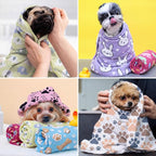 40 Pcs Dog Towels for Drying, 20"x40" Quick Drying Microfiber Pet Bath Towel, Dog Grooming Absorbent Towel with Cute Pattern, Soft Bathrobe for Large Medium Small Puppy Cat