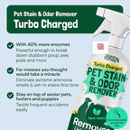 Sunny & Honey Turbo Pet Stain and Odor Remover for Carpets, 32fl oz Mint | USA Made - Enzyme Cleaner for Dog Urine & Poop - Eliminates Set In Stains - Color Safe - For Rugs, Furniture & Car Seats