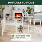 FXW AuraSpace Pro Acrylic & Wire Mesh Indoor Dog Playpen, 32" H, 10 Panels | Clear View, Heavy-duty Metal, Flexible Layouts, Easy Walk-Through, For Small & Medium Dogs, Patented
