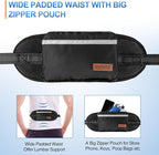 Kytely Dual Dog Leash, Hands Free Double Dog Leash | Zipper Pouch, Wide Padded Waist Dog Running Leash, Dual Padded Handles, Retractable Bungee for Walking Jogging Hiking