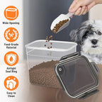 ZooZoo Dog Treat Container, Airtight Pet Food Storage, BPA-Free, 3 Pack | Stackable Transparent Jars In 3 Sizes Keep Snacks Fresh, Wide Mouth Scooping, Labels, Tongs, Marker, Puppy, Cat Supplies