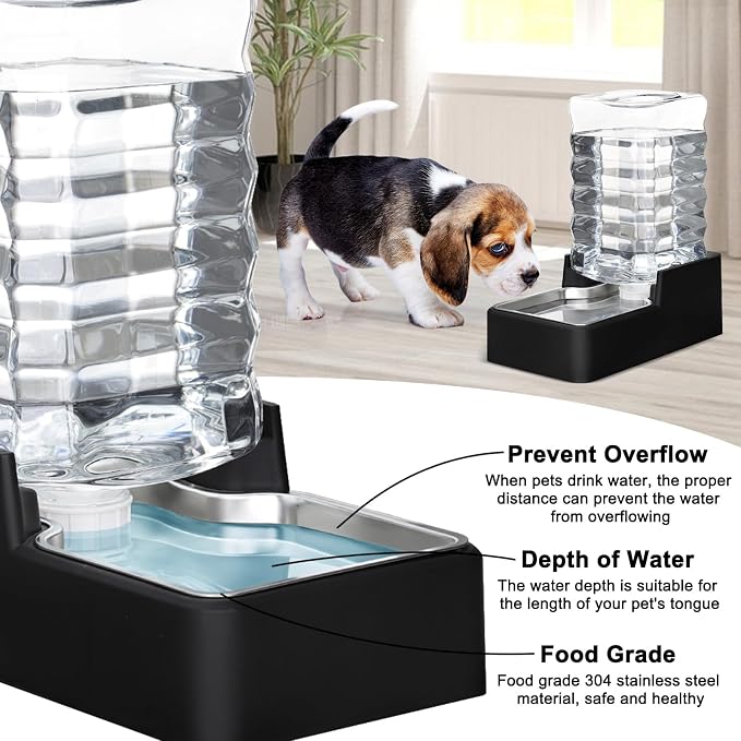 RIZZARI 8L Auto Dog Water Dispenser with Leak-Proof -Dog Water Bowls | Food-Grade Materials,Stable Base, Fresh Water Supply,Low Maintenance,Fits Multiple Pets,Home & Apartment Ready