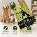 Dog Poop Bags One Big Roll (600 ct.) Doggy Poop Bags Pet Waste Pickup Bag Cat Waste Disposal Bags (1 Roll, 600 Bags)