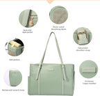 Lasaviin Fashion Dog Purse Pet Carrier Leather Bag for Small Dogs Cats Puppy, Portable Tote Bag Airline Approved Soft-Sided Carriers (Green)