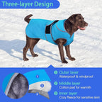 MIGOHI Warm Dog Coat Winter Dog Jacket,Waterproof Cold Weather Coats for Dogs,Fleece Jacket for Small Medium Large Dogs,Reflective Thick Fleece Vest with Leash Hole