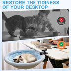 EXPAWLORER Cat Desk Bed - 360° Rotating & Adjustable & Washable Cat Hammock, Soft Dual-Sided Reversible Mat Cattery for Office Desks & Game Tables, 15"x15" Spacious Retreat for Cats,Holds Up to 40lbs