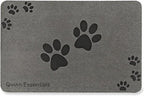 Quinn Essentials Dog Water & Feeding Mat Fast-Dry Diatomaceous Stone Tray for Bowls, Anti-Slip, Spill Control, Cleaner Area, Cat Feeding Tray, Travel Pet Mat