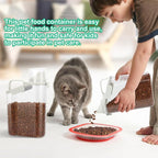 TBMax Rice Container Cereal Storage Container 2 Pack 3.2-Quart, Kitchen Pantry Dry Food Storage Holder with Easy-Pouring Spout & Handy Cup, Small Pet Dog Cat Food Dispenser for Daily Feeding
