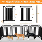 Thickened Metal Tube Dog Playpen Outdoor, Low Threshold Dog Pen, Heavy Duty 40" H 24 Panels for Pet Playpens Indoor, Portable Pet Fence for Yard RV Camping