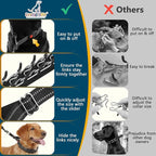 Crazy Felix No Pull Martingale Collar for Large Medium Small Dogs to Train | Walking Collar with Buckle Anti Pull, Fit Pitbull German Shepherd Doberman, Reflective (Black, L-Neck 17-19.25", 1.5" Wide)