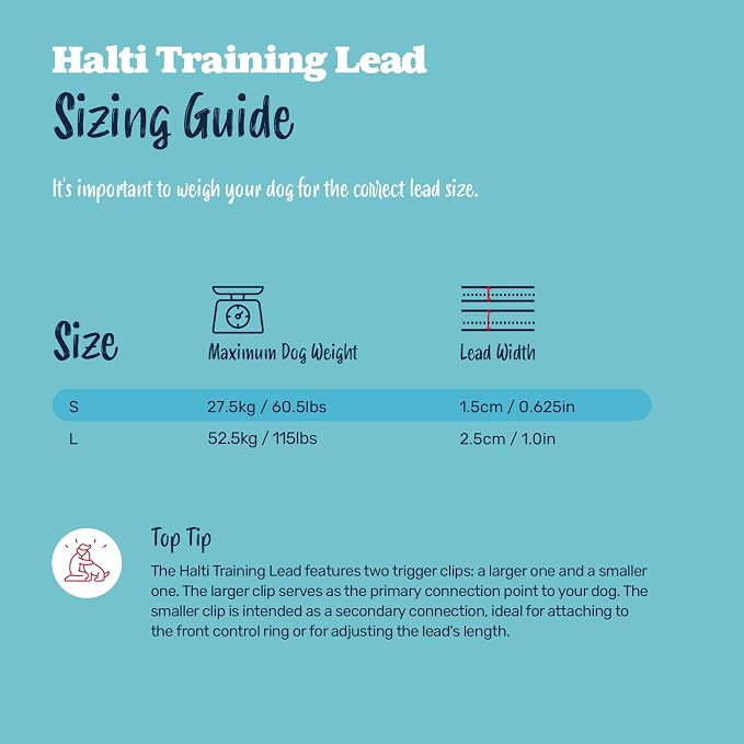 Halti Training Leash - Multifunctional Double-Ended Dog Leash, Ideal for Anti-Pulling Dog Training. Lightweight, Soft & Durable. Suitable for Medium to Large Dogs & Puppies (Size Large, Red, 2m)