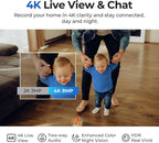 IMILAB 4K 8MP Security Camera Indoor, 360° View Pet/Dog/Baby Camera with Xiaomi Home App, 2.4G/5G WiFi Plug-in Room Cam, Color Night Vision, Pet&Human Track, Two-Way Audio, No Subscription(C40)