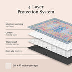 Lovewag Cat Litter Mat, Litter Box Mat, Marmalade Sunshine, 28x41, 2 Pack | Washable litter mat cover, kitty litter mat & cat mat for litter box, litter trapping mat, prevents tracking, multi-cat