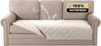 Couch Cover for Dogs Waterproof Couch Covers for 3 Cushion Couch Sofa Pet Cover for Sectional Couch Furniture Bed Sofa Cover Washable,French Oak,47x68 Inch