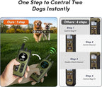 Next Gen Shock Collar for 2 Dogs, Real Time Dual-Dog Control, 4 Modes (Beep/Vibration/Safety Shock/Light), 4200FT Range, IPX8 Waterproof Dog Training Collar with Remote for Small Medium Large Dogs