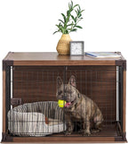 IRIS USA Small Animal Cage, Habitat, Brown | Rabbits, Removable Cleaning Tray, Secure Locking Door, Comfortable Den Space, Good Airflow, Easy Tray Clean