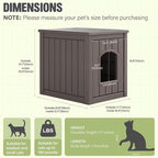 Cat Litter Box Enclosure, Feral Outdoor Cat Enclosure Weatherproof for Winter Outside, Litter Box Furniture Fit Litter Box, Sturdy Resin Shelter for Living Room, Easy to Assemble, Grey