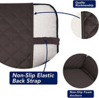 PureFit Reversible Quilted Couch Covers for Dogs Loveseat Sofa Cover 54" | Chocolate/Beige, Water Resistant Couch Protector, Washable Pet Couch Cover with Non Slip and Elastic Straps For Kids