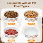 50 Pack Disposable Dog Bowls, 16 oz Paper Pet Bowls for Cats & Dogs | Disposable Paw Print Cat Food Bowls, Dry Wet Food & Wate, Small Medium Pets, Travel and Daily Feeding Bowls, Thick & Sturdy