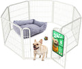 FXW Homeplus Indoor Dog Playpen, 24" H, 8 Panels, for Puppies & Small Dogs | Stress-free play, Heavy-duty, Semi-open design, Easy setup, Threshold-free gate, Expandable, Patented