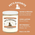 Pet's Favorite Pet Odor Candle, Clean Burning, Long Lasting Oak Scented Candle with a Natural Fiber Wick and 70 Hour Burn Time, Oak and Moss - Pack of 1