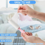 Hushee 60 Pcs Bulk Mini Lint Roller for Pet Hair and Clothes Lint Roller Travel Size Removers Sticky Removing Tool for Travel, Gift Bags, Furniture, Car Seat
