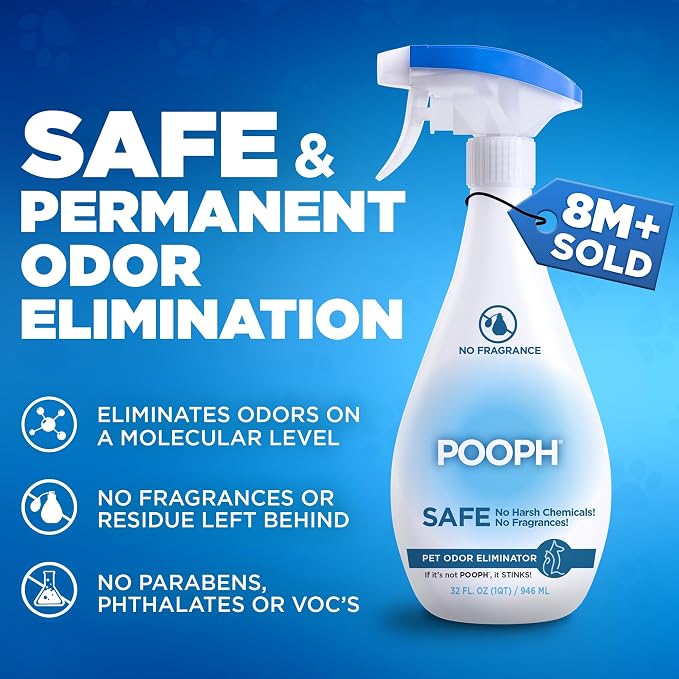 POOPH Pet Odor Eliminator & Laundry Odor Eliminator, 32 oz - Pack of 2 | Laundry additive that removes pet odors from clothing, towels and bedding without added fragrances or harsh chemicals