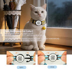 Smart QR Code Cat Collar 2-Pack, Breakaway Reflective Collar with Digital ID Tag - The Smart Upgrade to Personalized Name Collars, Adjustable with Bell (Yellow & Green)