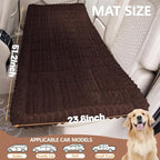 Dog Car Seat Waterproof Bed Cover Nonslip Car Back Seat Soft and Comfortabl | Pet Bed Mat Car Blanket for Travel Backseat Extender Seat Covers Dog Bed for Cars Trucks and SUVs (Dark Brown 23.6” x 51”)