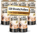 Extra Sticky Lint Roller Refills for Pet Hair Removal, 10 Rolls | No handle included. 10 rolls, 120 easy-tear sheets each, 1,200 total for dog and cat hair on clothes and furniture.