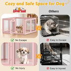 Acrylic Dog Playpen Indoor, Puppy Playpen, Dog Pen Indoor, 8PCS | 30.3" H, Skin Pink, Purple & Sky Blue, Clear View, No-Gap Escape-Proof, Tool-Free Setup, For Puppies & Small Dogs