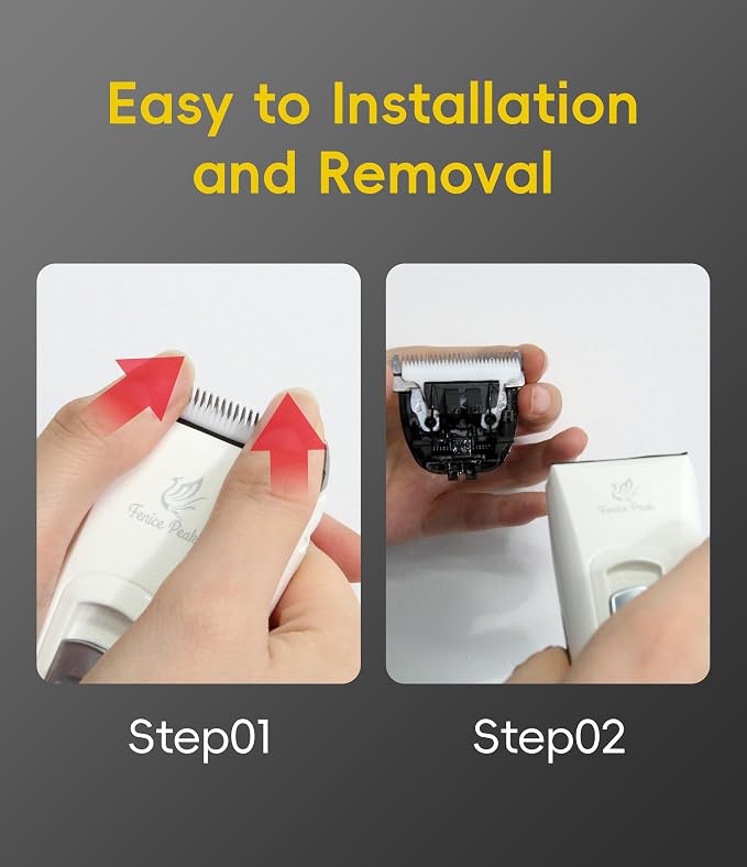 10FC Pet Clipper Replacement Blade for P60 & P300, Detachable 440C Stainless Steel Fixed Blade & Titanium-Plated Ceramic Moving Blade, 1.9mm (1/13")