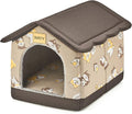 Jiupety Dog House Indoor, XL Size Indoor Dog House for Medium and Large Dog, Warm Cave Sleeping Nest Bed for Cats and Dogs, Brown