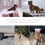 XSY&G Dog Boots,Waterproof Dog Shoes,Dog Booties with Reflective Strips Rugged Anti-Slip Sole and Skid-Proof,Outdoor Dog Shoes for Medium Large Dogs 4Pcs Pink-Size 8