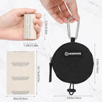 Dog Poop Bag Holder for Leashes- Dog Treat Pouch with Waterproof Zipper,Puppy Training Small Bag with Carabiner & Bungee Toggle,Two Pockets for Dry or Wet Treats-Pet Travel Walking Essentials (Black)