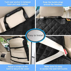 Bark Lover Deluxe Dog Seat Cover for Front Seat-More Durable Spill-Resistant Front Seat Protector, High Heat Resistant and Nonslip Front Seat Cover for Dogs Kids, Universal Size (Black,1 Pack)
