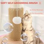 45'' Tall Cat Scratching Post Tree,Heavy Duty for Indoor Body Stretching | 3.5Inch Diameter Sisal Rope,Stable Real Wood Base,Artificial Plant Design Scratcher,Interactive Ball Toy for Home Decor